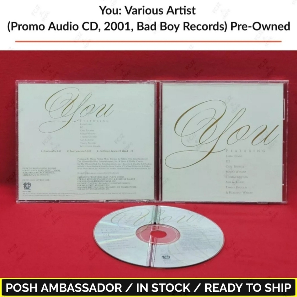 You: Various Artist (Promo Audio CD, 2001, Bad Boy Records) Pre-Owned